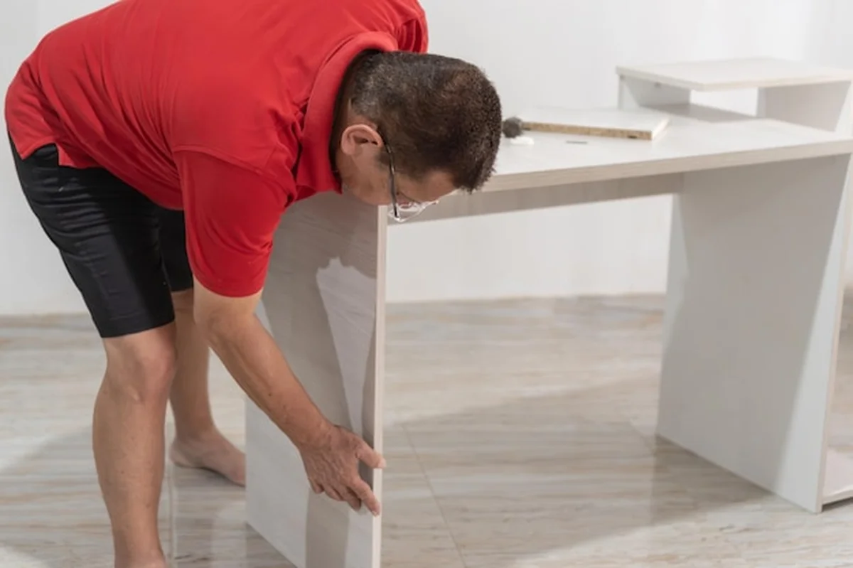 Część stołu pomiarowego z taśmą pomiarową